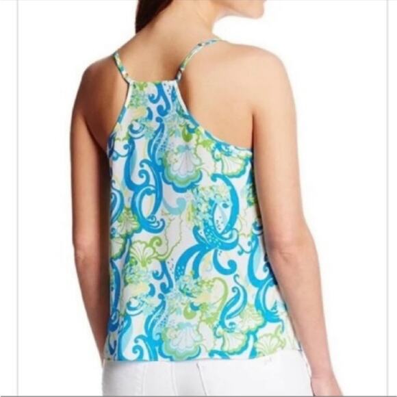 Lilly Pulitzer Dusk Racer Back Cami Tank Top in Resort White Crystal Coast S - Picture 2 of 16